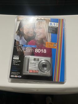 Vivitar ViviCam 8018 8.1MP High Definition Digital Camera (Silver) – New Factory Sealed