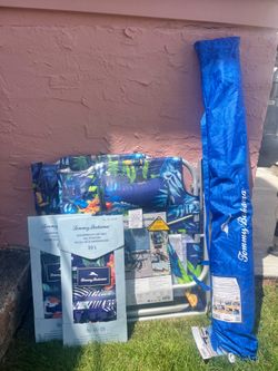 NEW Tommy Bahama Beach Bundle -2 Backpack Chairs, 2 Waterproof Bags & Umbrella