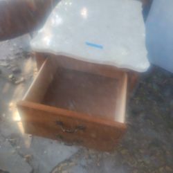 Granite Marble Base Chest of Drawers 