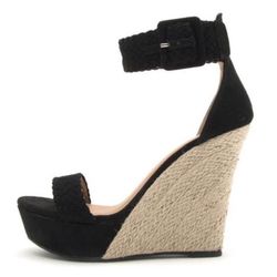 Women’s Black Espadrille Wedge 👠shoes