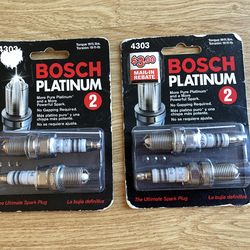 BOSCH 4303 Platinum Spark Plugs- 2 Per Pack
