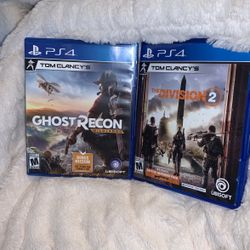 Lot Of 2 PS4 Games Tom Clancy’s The Division Ghost Recon
