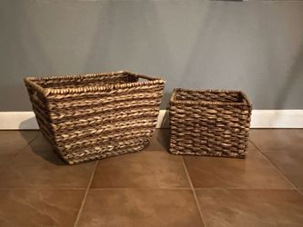 Woven Storage Baskets Set of 2