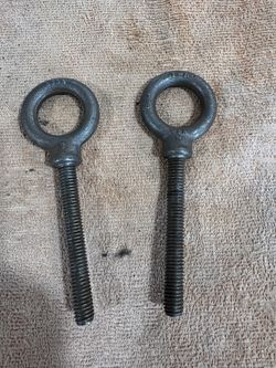 2 Forged Steel Machinery Eye Bolt in Shoulder Pattern 3/8 5” long    Fa)
