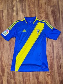 2016-17 CF Cadiz adidas Away soccer Jersey Men’s size Small La Liga short sleeve