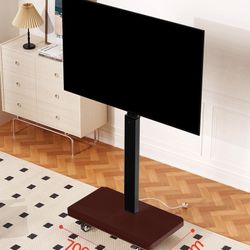 85-100 inches Mobile advertising stand Adjustable Height TV Cart