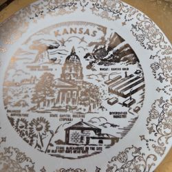 Kansas Gold Plated Suveinier Plate