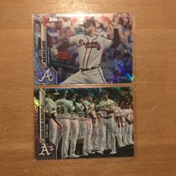 2020 TOPPS NUMBERED CARDS 2 CARD LOT FROM COMPLETE SETS