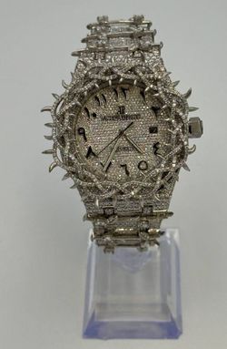 Silver Moissanite Watch – Iced Out Luxury Style