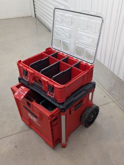🔥 BRAND NEW MILWAUKEE PACKOUT 2-PIECE SET: ROLLING DRAWER & DEEP ORGANIZER 🧰 (FIRM)