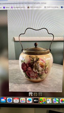 Vintage English Porcelain Biscuit Jar
