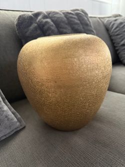 Gold Crackle Texture Ceramic Vase