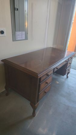 Solid wood desk
