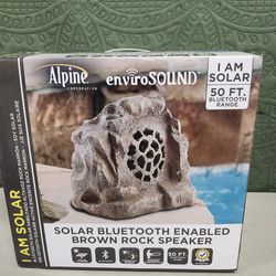 Solar Bluetooth Enable Brown Rock Speaker 