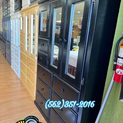 Extra Jumbo 8 Drawer Black Wardrobe Ropero 