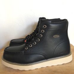 New Lugz Men's 10.5 Monterey Black Steel Toe Boots