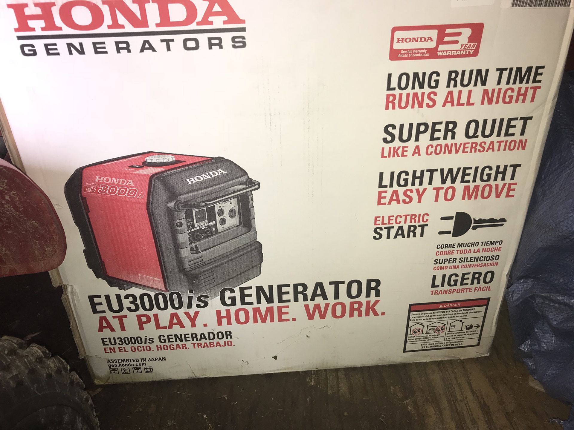 Honda generator inverter electric start