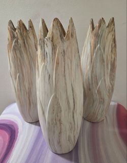 *** NEW LOW PRICE *** 19" Angled Edge Ceramic Vases ($25 EACH) @ Lasting Creations