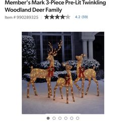 Woodland Deer Family 3 Piece