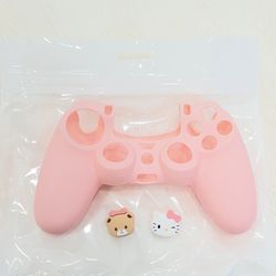 Pink Hello Kitty Silicone Protective Skin for PS4 Controller