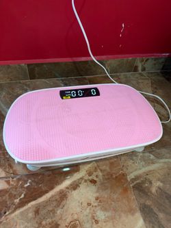 MERACH Vibration Plate Exercise Machine Pink and White