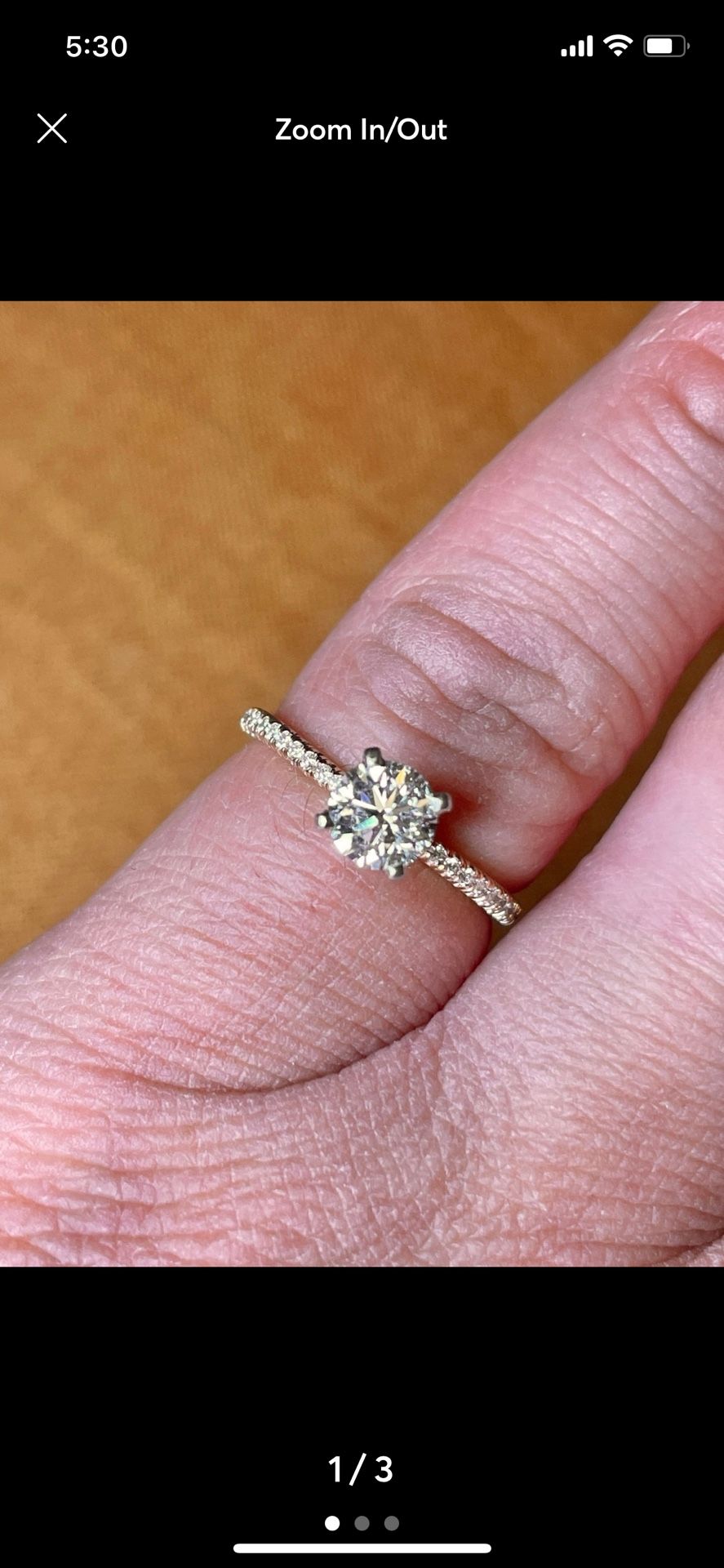 14K Two-Tone Gold Lab Grown Diamond Engagement Ring