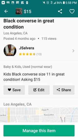 Black converse in great condition