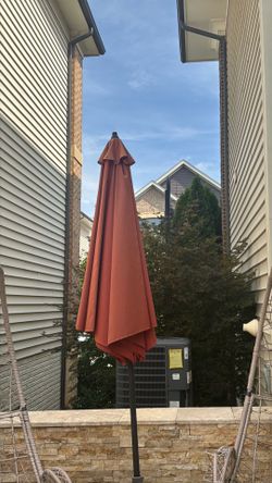 Outdoor red umbrella