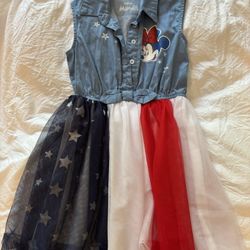 Girl’s dress 4th of July Disney dress 5T