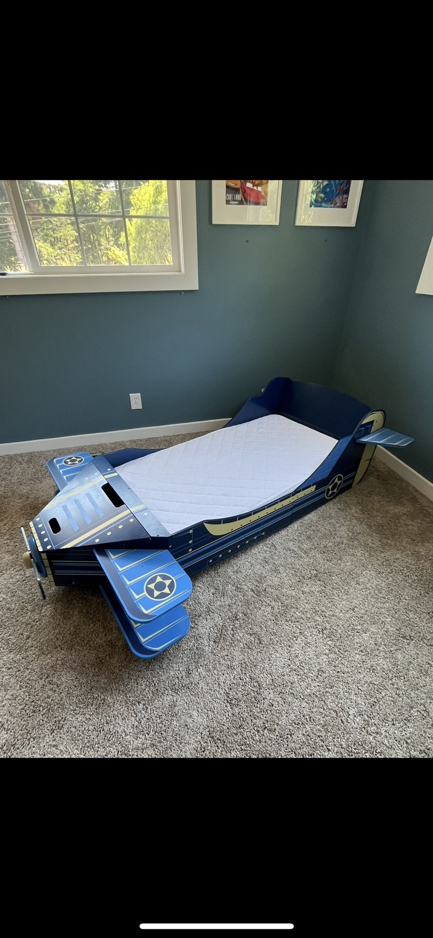 Toddler Airplane Bed- MATTRESS NOT INCLUDED