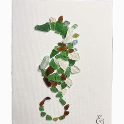 “Ocean Sentinel” – Handcrafted Sea Glass Seahorse from the Philippines