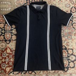 Denim N Flower Black And White Polo