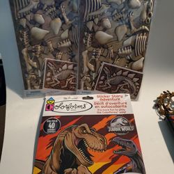 One Dinosaur Sticker Story Adventure And 2 3D Dinosaur Puzzle