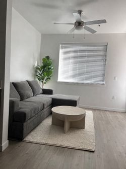 Living Spaces Sofa Charcoal Gray