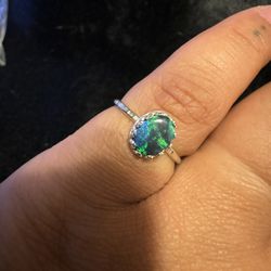 Genuine Australian Opal Ring