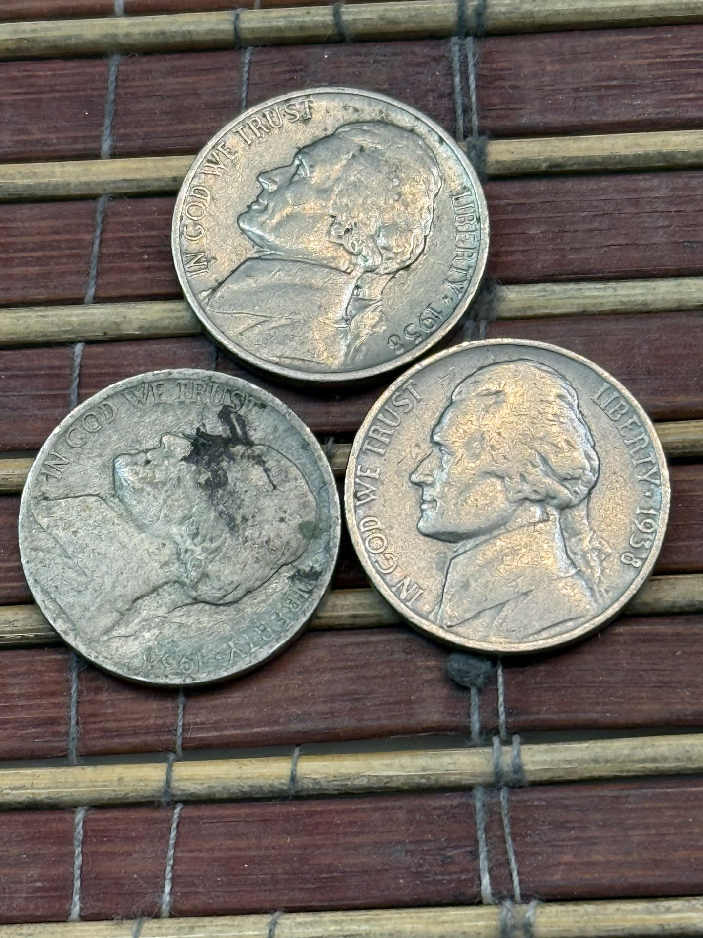 First Year Jefferson Nickel Lot Of 3 All Philly Mint