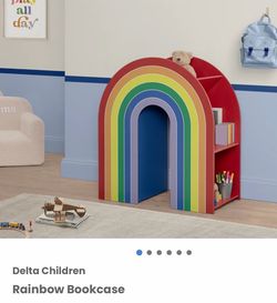 Delta Children Rainbow Bookcase