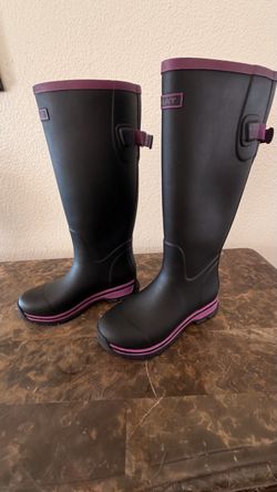 Ariat Rubber Rain Boots Black and Purple
