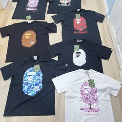 Bape Shirt (90 Each) All Sizes Brand New with Bags and Tags