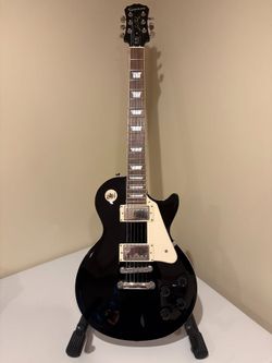 Epiphone Les Paul Standard Black/Ebony Guitar 2011 w/ Road Runner case ***LQQK**