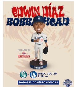 Deters vs Mariners Edwin Diaz Bobblehead