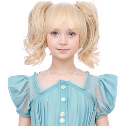 PATTNIUM Blonde Ponytail Wig for Kids