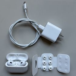 Apple AirPods Pro 2 (MagSafe Case Lightning), Cable, Power Adapter, Ear Tips