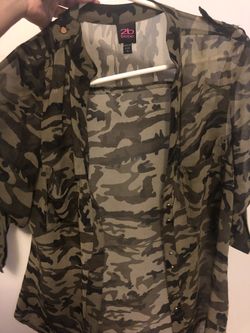 BEBE Camo Shirt