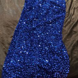 Blue Homecoming Dress