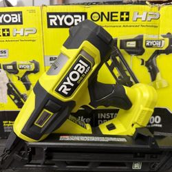 RYOBI ONE+ HP 18V Brushless Cordless 15-Gauge 34° Angled Finish Nailer (Tool Only)