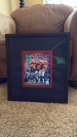Framed Signed Tom Brady-COA by NFL