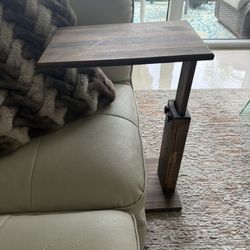 Adjustible Wood L Table