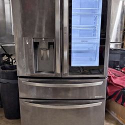 LG 36" Counter-Depth 4-Door French Door Refrigerator - Black Stainless