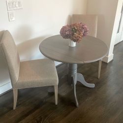 Gray Kitchen Table and Chairs  Crate and Barrel 